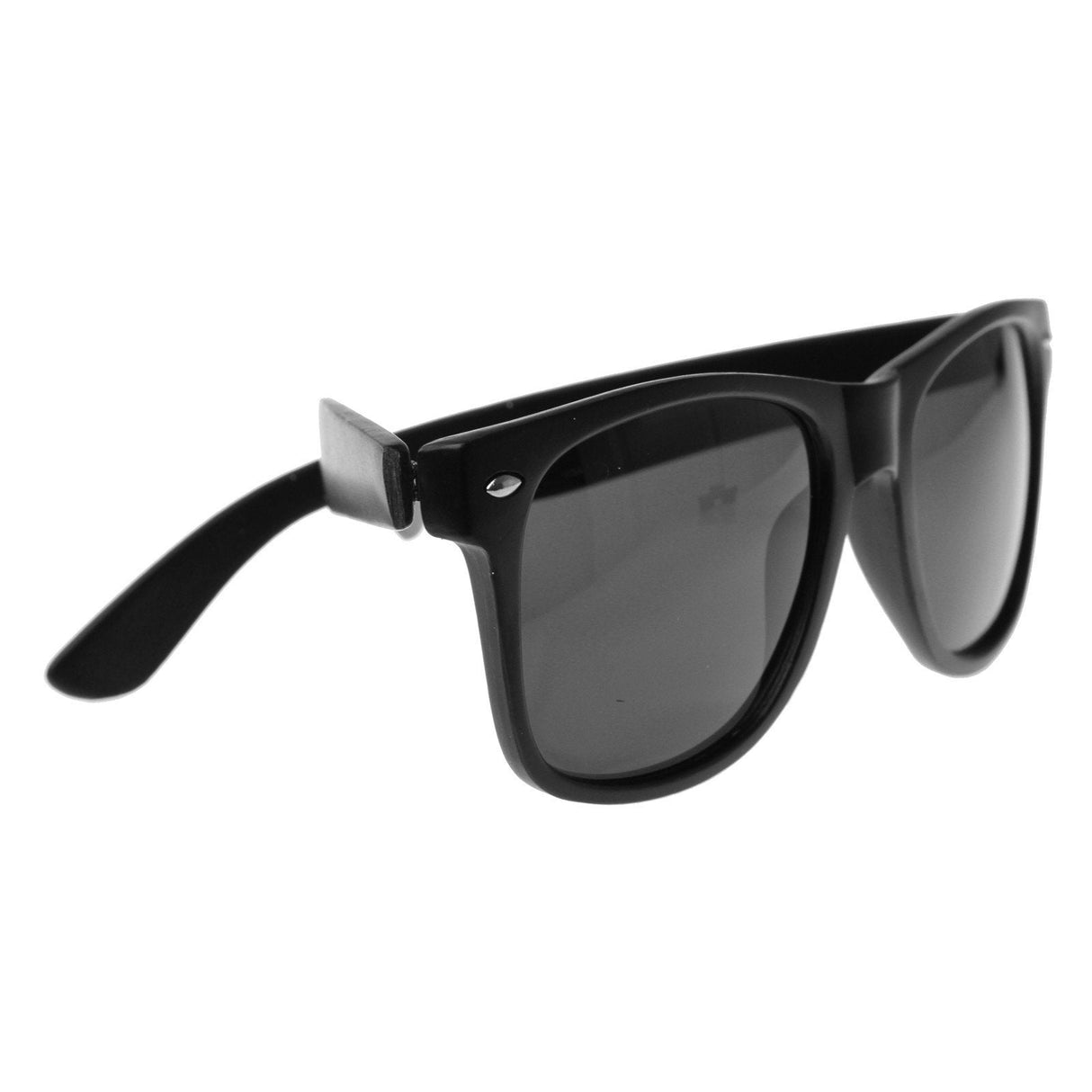 Hipster Street Wear Soft Rubber Matte Black Horned Rim Sunglasses 8350 from zeroUV