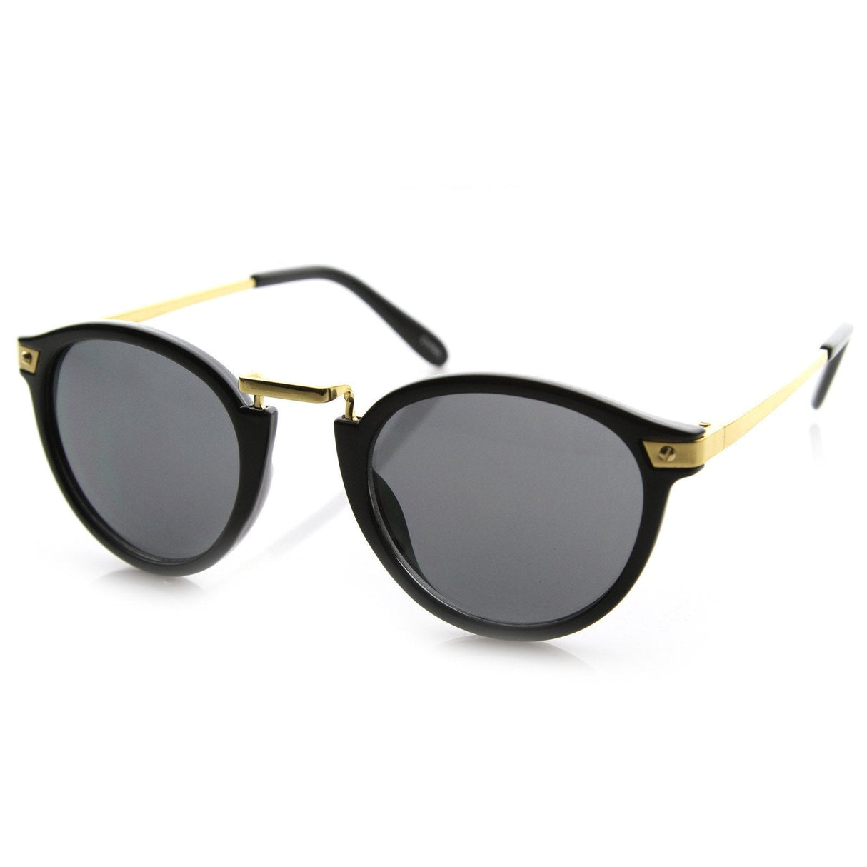 Vintage Steampunk Inspired Round Horned Rim Frame Sunglasses 8591 from zeroUV