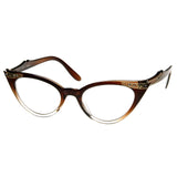 Vintage 1950's Womens Cat Eye Clear Lens Glasses 8783 from zeroUV