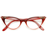 Vintage 1950's Womens Cat Eye Clear Lens Glasses 8783 from zeroUV