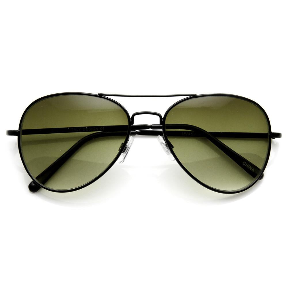 Medium Classic Retro Metal Frame Aviator Sunglasses 53mm 1372 from zeroUV