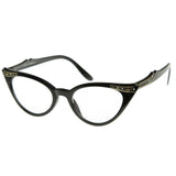 Vintage 1950s Fashion Clear Lens Glasses Rhinestones 8434 from zeroUV
