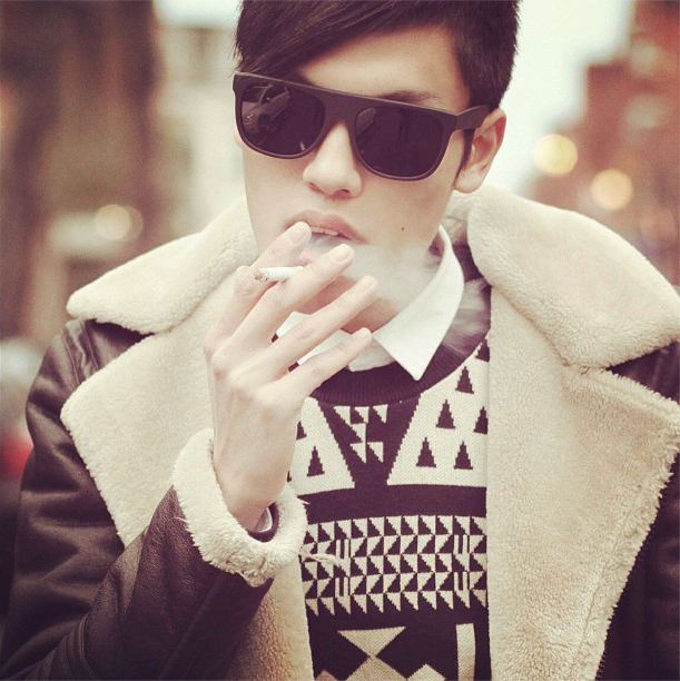 Hipster Super Flat Top Retro Horned Rim Sunglasses 8066 from zeroUV