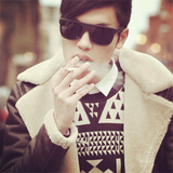 Hipster Super Flat Top Retro Horned Rim Sunglasses 8066 from zeroUV