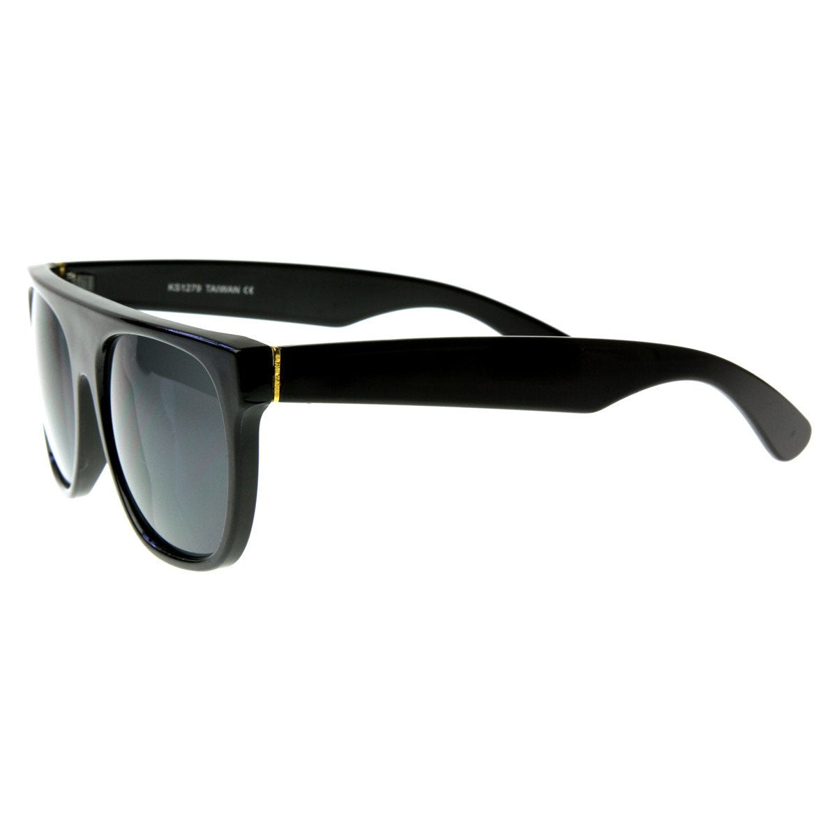 Hipster Super Flat Top Retro Horned Rim Sunglasses 8066 from zeroUV