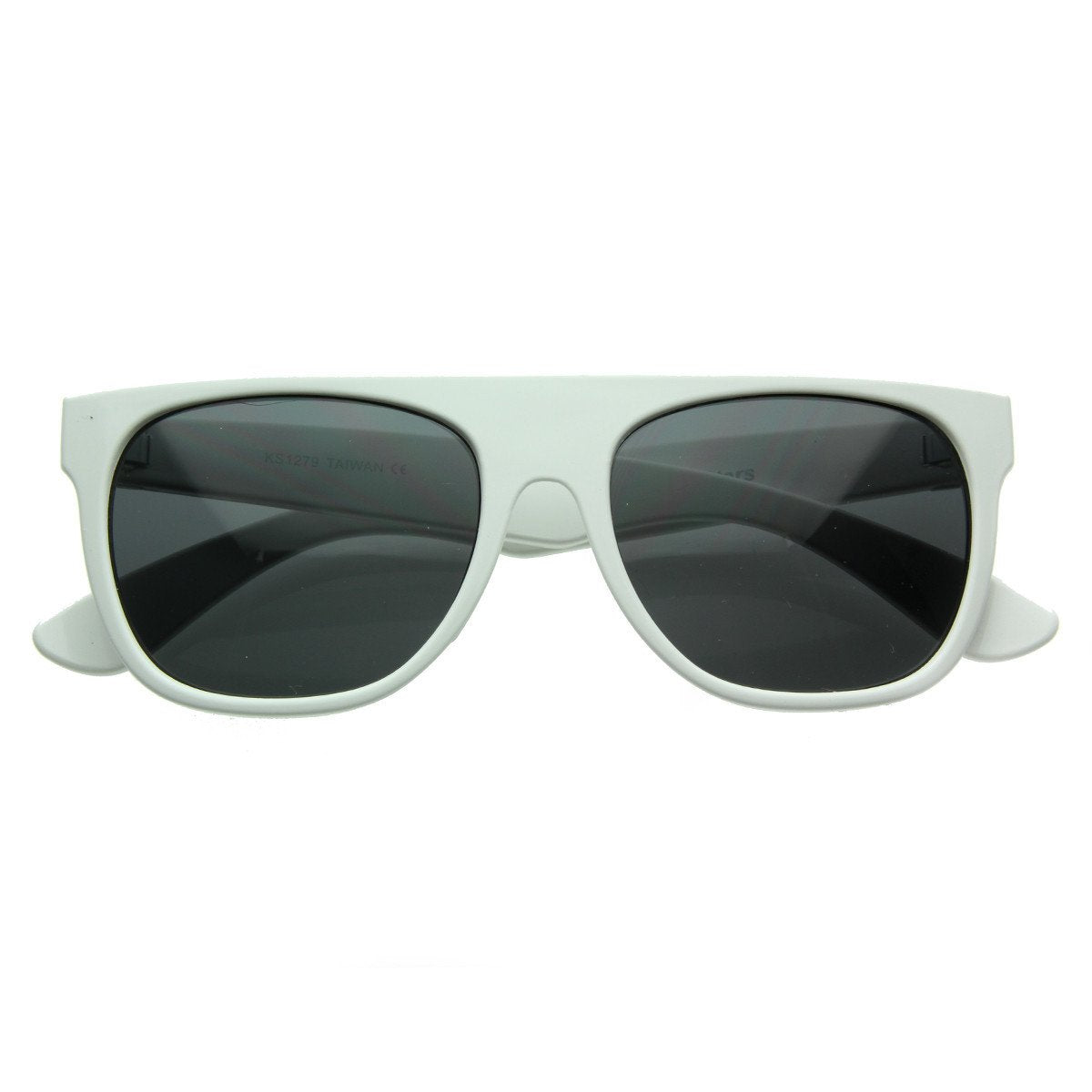 Hipster Super Flat Top Retro Horned Rim Sunglasses 8066 from zeroUV