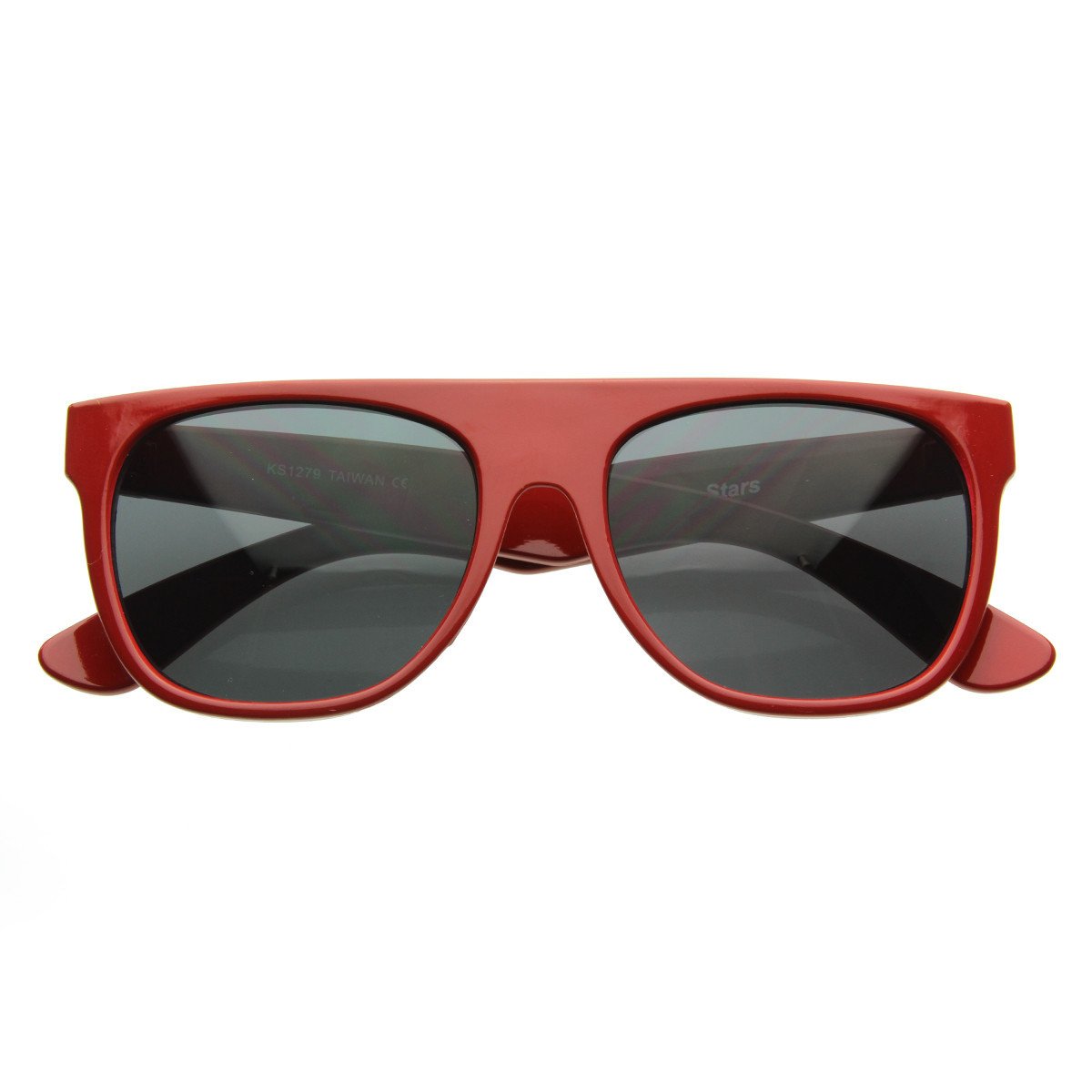 Hipster Super Flat Top Retro Horned Rim Sunglasses 8066 from zeroUV