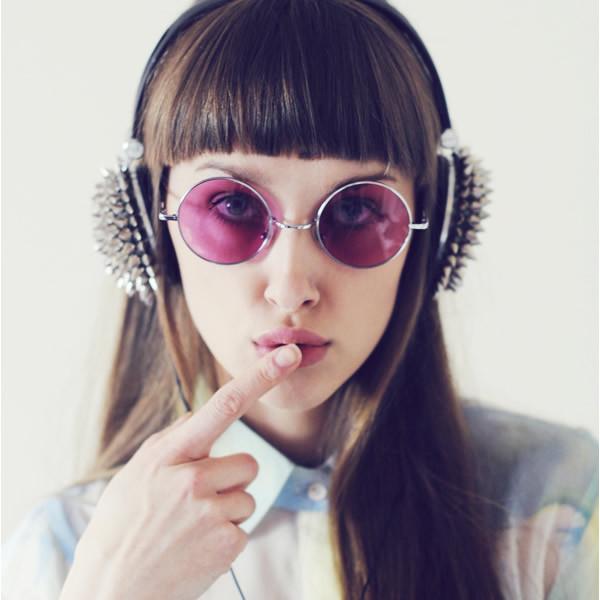 Retro Hippie Metal Lennon Round Color Lens Sunglasses 8594 from zeroUV