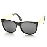 Trendy Indie Hipster Super Retro Metal Arm Horned Rim Sunglasses 8687 from zeroUV