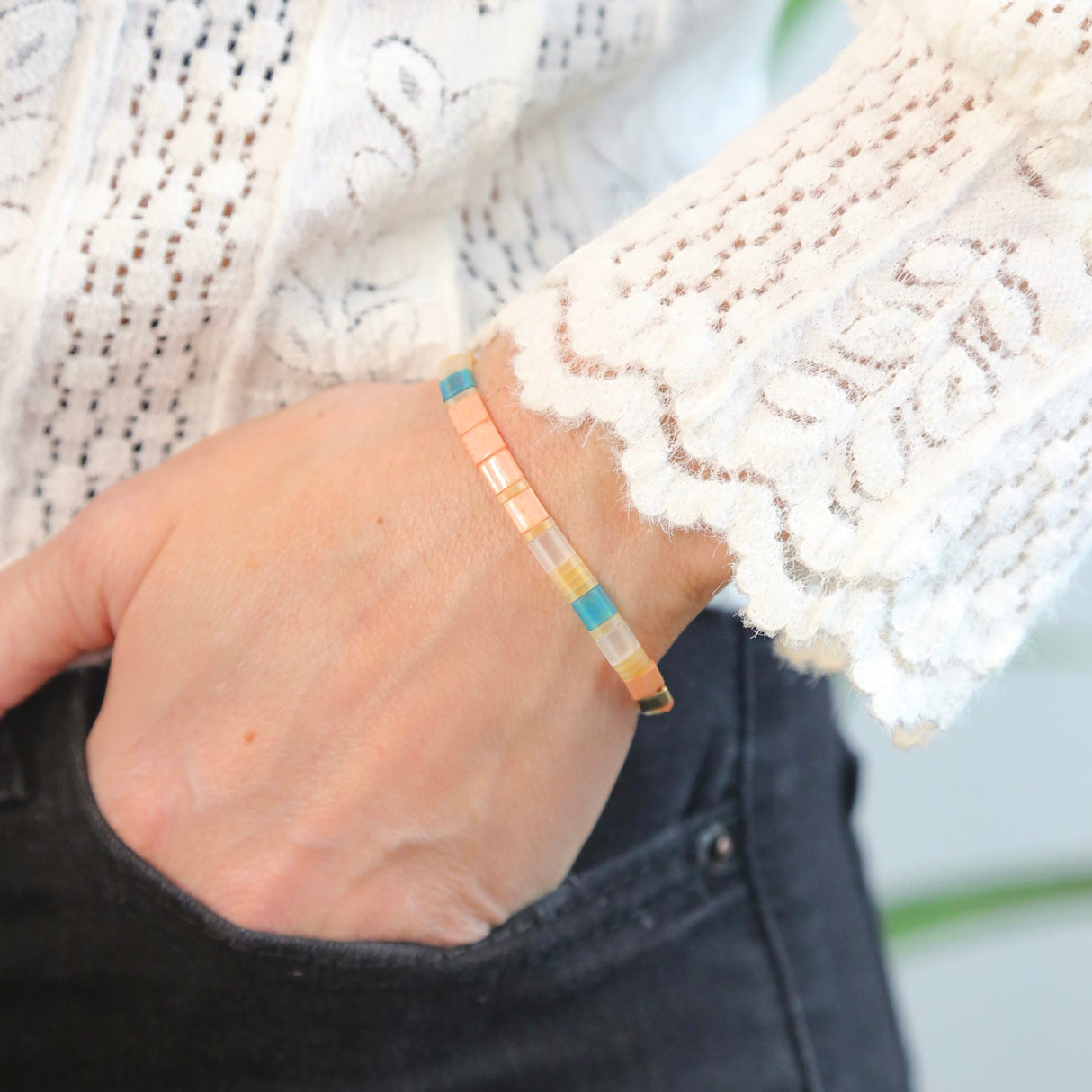 ARUBA BEACH - Tila Bead Bracelet | ONE SIZE - Large from Mack & Rex