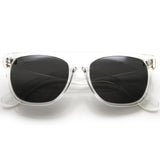 Hipster Super Flat Top Retro Horned Rim Sunglasses 8066 from zeroUV