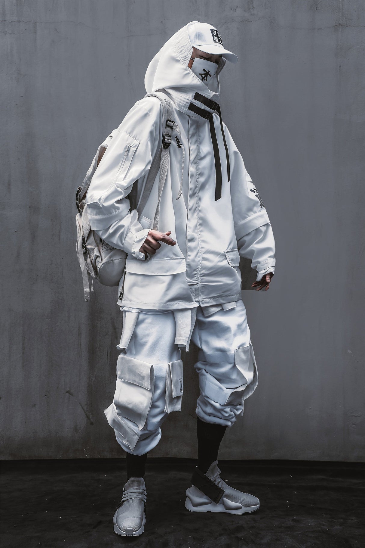 White Atom Bomb Shipment Windbreaker Jacket From Niepce Inc