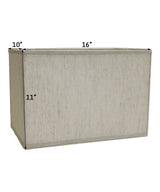 Rectangular 16"W x 11"H Drum Lampshade Softback Textured Oatmeal From LampsUSA