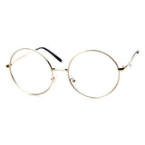 Vintage Era 1920's Large Round Metal Clear Lens Glasses 8714 from zeroUV