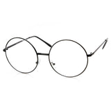 Vintage Era 1920's Large Round Metal Clear Lens Glasses 8714 from zeroUV
