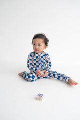 Dream Big Little Co x CoComelon JJ STARRY NIGHT CHECKERS DREAM ROMPER from DREAM BIG LITTLE CO
