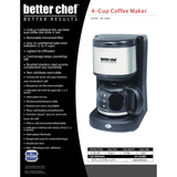 Better Chef 4-Cup Stainless Steel Coffeemaker from Jupiter Gear Home