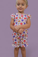 EXCLUSIVE PEANUT BUTTER JELLY TIME DREAM RUFFLE SHORT SET from DREAM BIG LITTLE CO