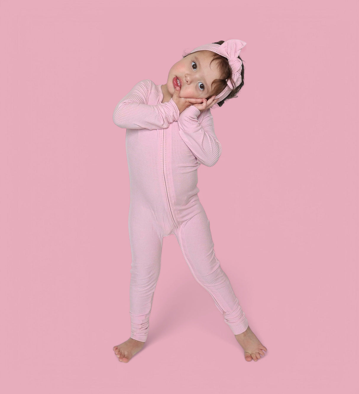 PINK ROSE RIB DREAM ROMPER from DREAM BIG LITTLE CO