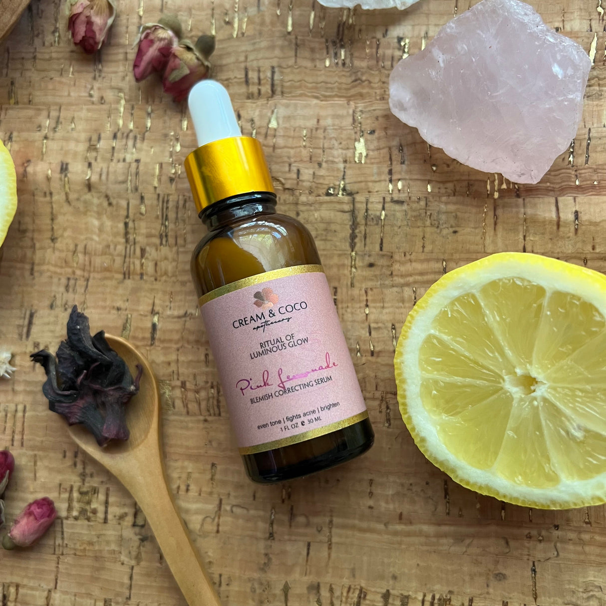 Pink Lemonade Blemish Correcting Face Serum from Cream & Coco Skincare