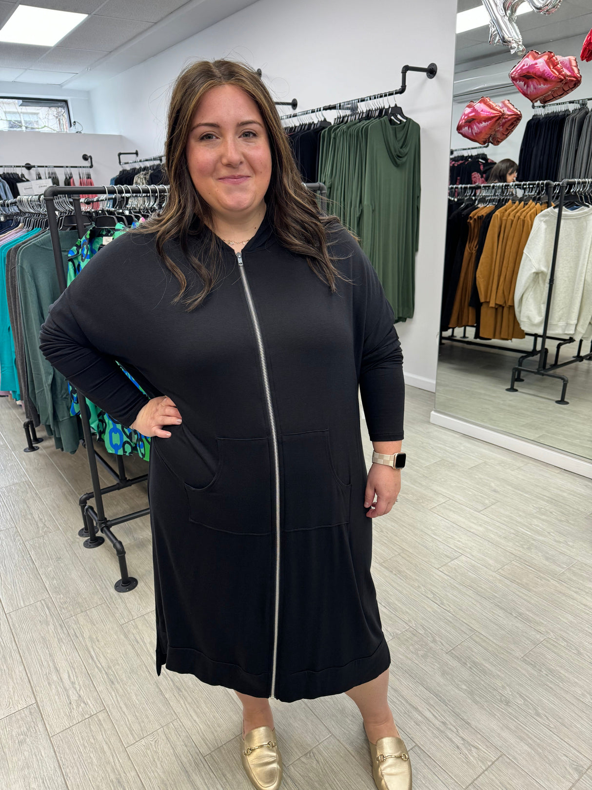 Easy Zip up Dress From Drama NYC Plus