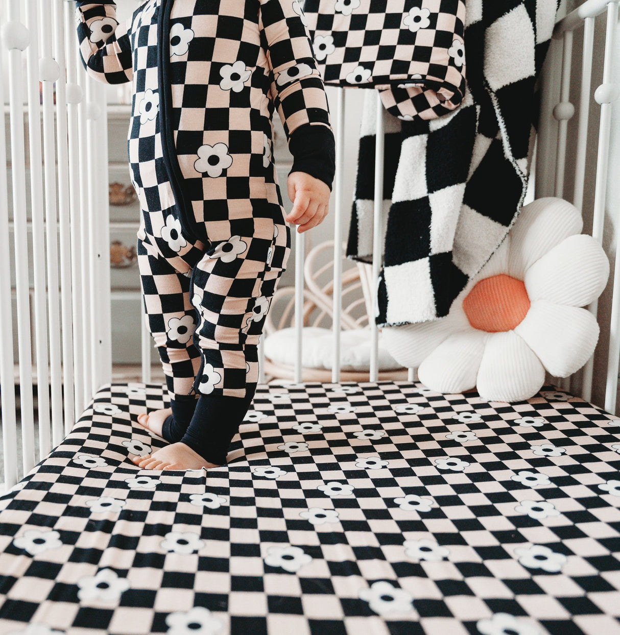 RETRO DAISY CHECKS DREAM ROMPER from DREAM BIG LITTLE CO