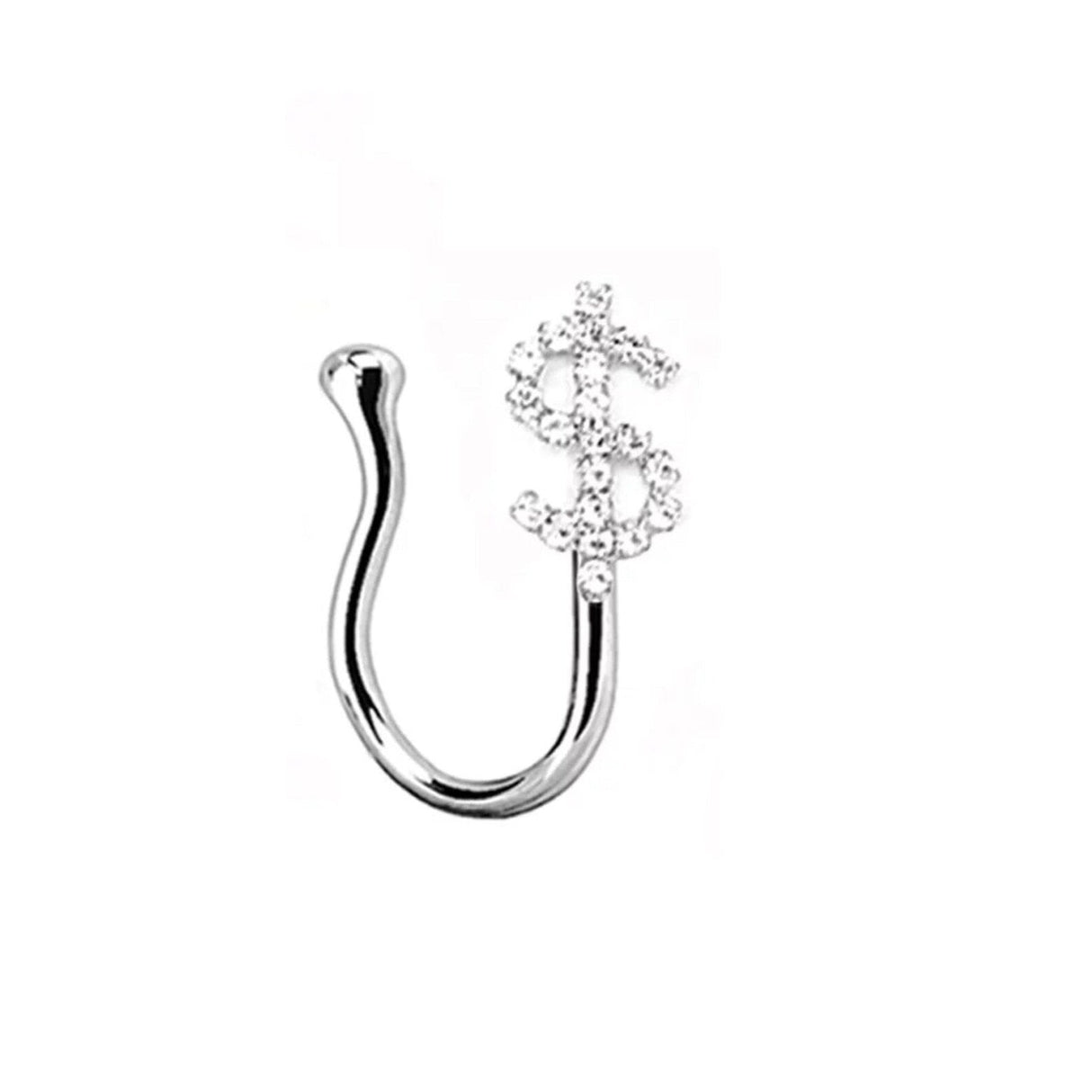 Dollar-sign Clip-On Nose Ring from Popagloss