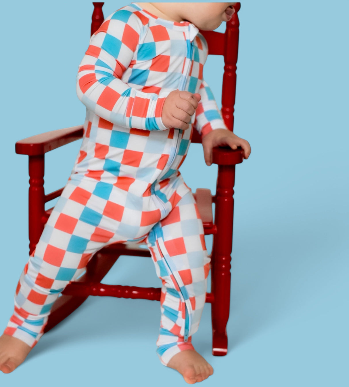 USA CHECKERS DREAM ROMPER from DREAM BIG LITTLE CO