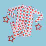 USA CHECKERS DREAM ROMPER from DREAM BIG LITTLE CO