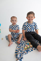 Dream Big Little Co x CoComelon  JJ STARRY NIGHT CHECKERS DREAM SHORTIE from DREAM BIG LITTLE CO