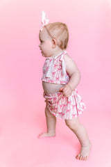 BOW CUTE DREAM SMOCKED SKORT SET from DREAM BIG LITTLE CO