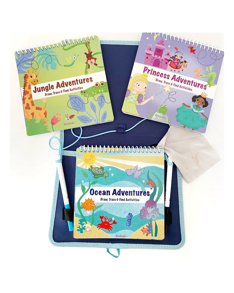 Totebook Kids Dry Erase Activity Kit - Set of 3 Books from UnbuckleMe®