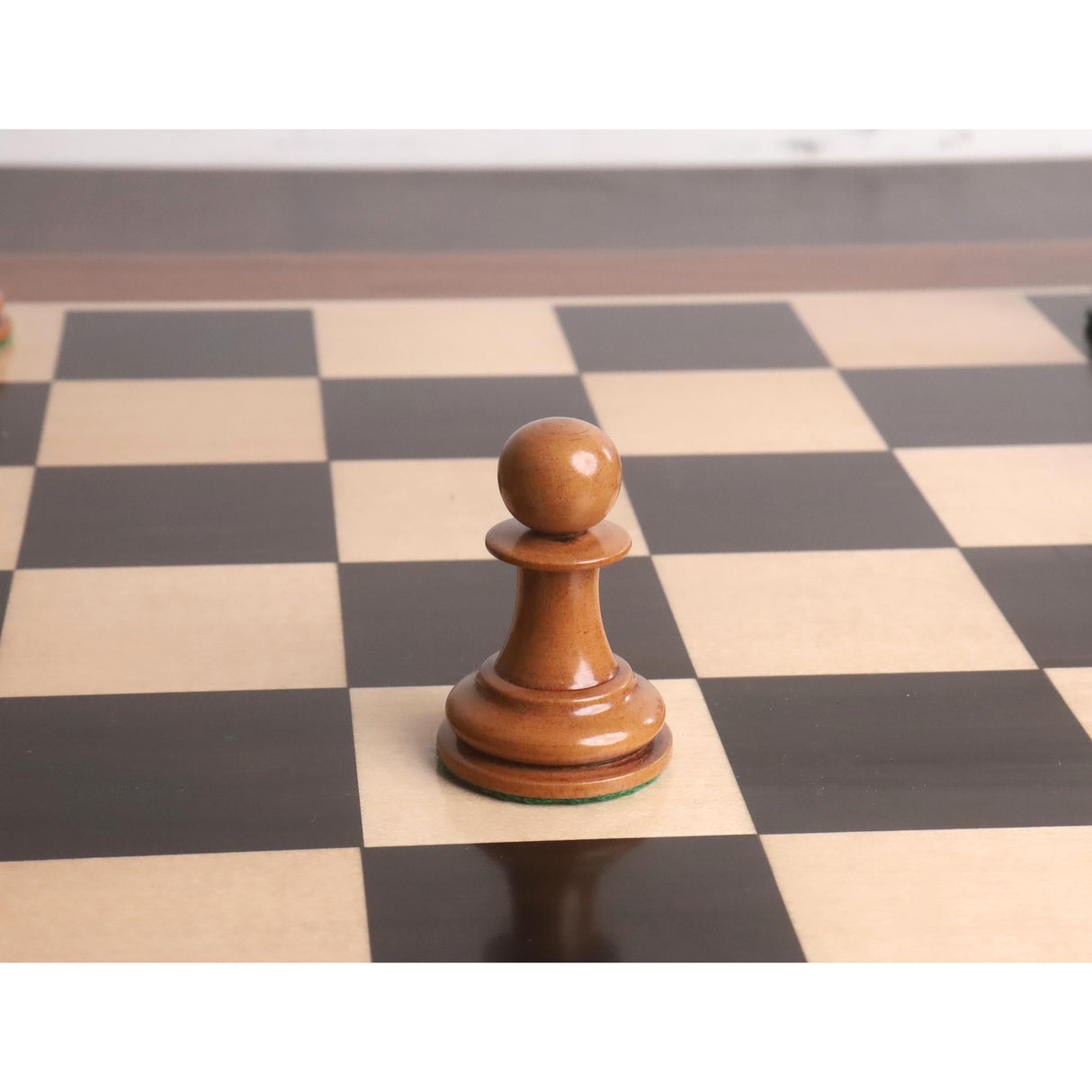 Original Staunton Chess Set- Chess Pieces Only- Lacquered Distress Antiqued Boxwood & Ebony- 4.5" King From Royal Chess Mall