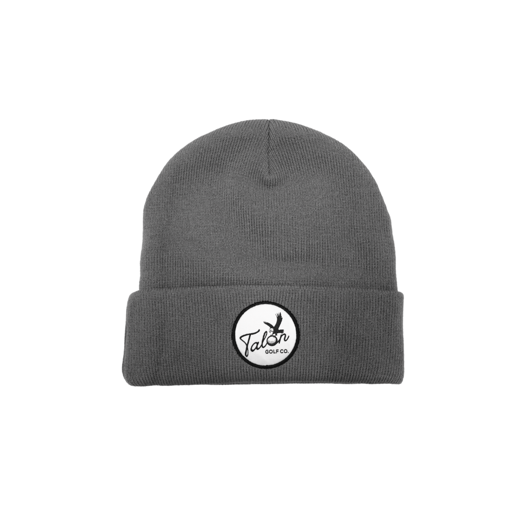 Grey Beanie w/ Script Logo from Talon Golf LLC