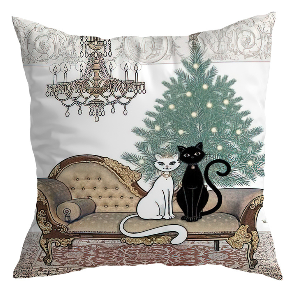 Vintage Black Cat Cushion Covers from Moderny