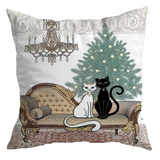 Vintage Black Cat Cushion Covers from Moderny