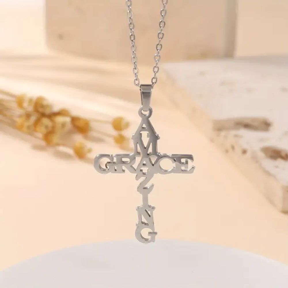 AMAZING GRACE CROSS NECKLACE from Ashlen