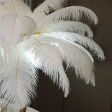 Ostrich Feather Table Lamp from Moderny