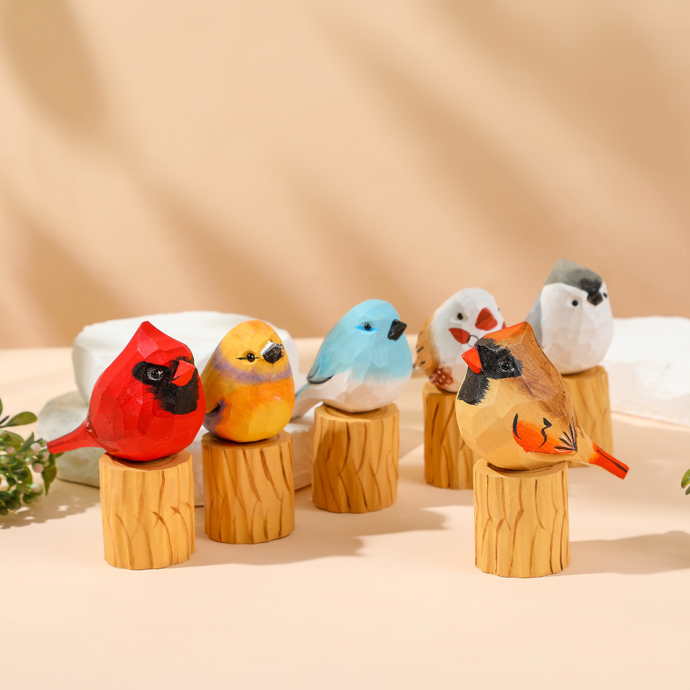 Miniature Bird Figurines from Moderny