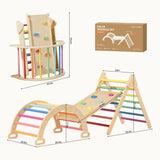 Tiny Land® 7-in-1 Rainbow Climbing Set From Tiny Land