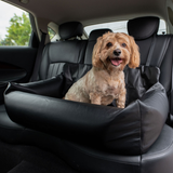 PupProtector™ Faux Leather Memory Foam Dog Car Bed -  Black From Paw.com