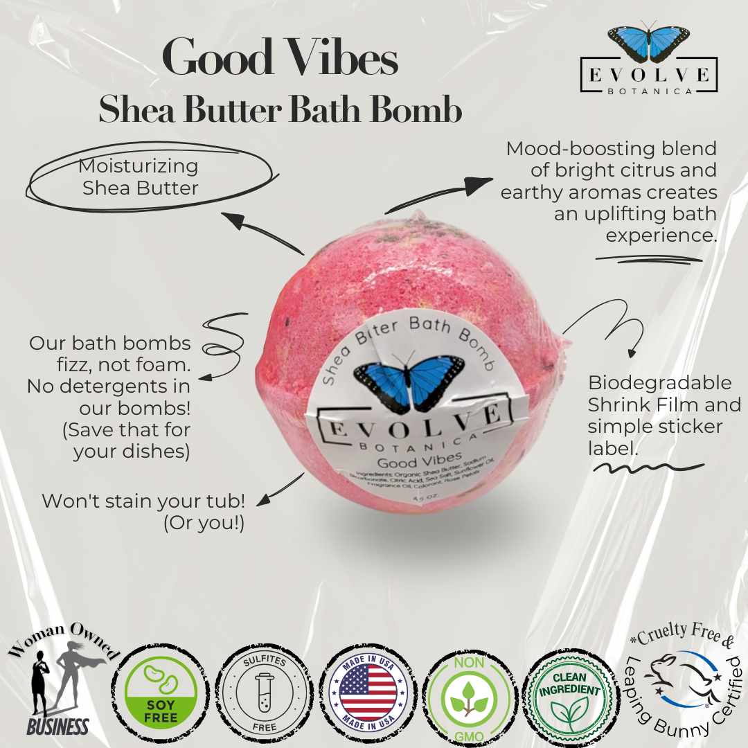Bath Bomb - Good Vibes from Evolve Botanica