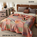 Reversible Colorful Cotton Square Quilt from Moderny