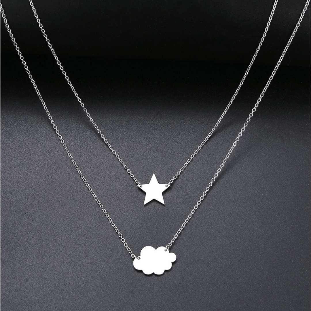 Star, Cloud Necklace - Silver from Medusa's Makeup