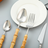 Natural Bamboo Flatware Set from Moderny