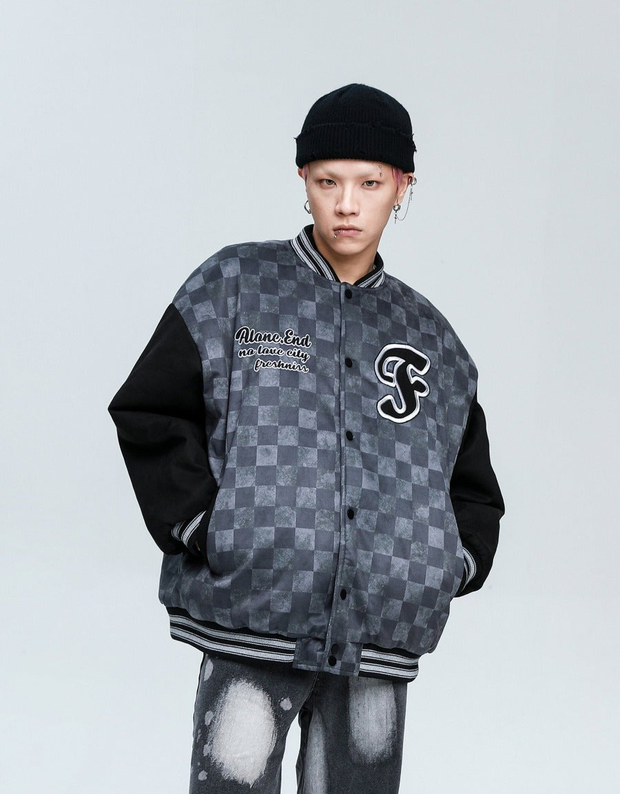 Checkered Winter Bomber Jacket from Niepce Inc