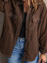 Autumn Brown Fleece Jacket from MsDressly