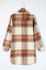 Casual Loose Fit Plaid Shirt Coat from MsDressly