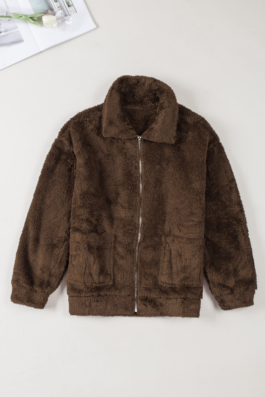 Brown Fleece Coat from MsDressly