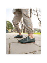 Men's Bottle Green Barefoot Sneakers from Atlantis Handmade Shoes